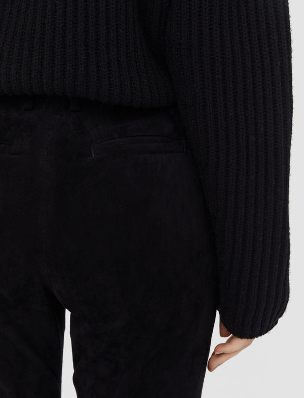 Joseph Suede Stretch Coleman Trousers Black