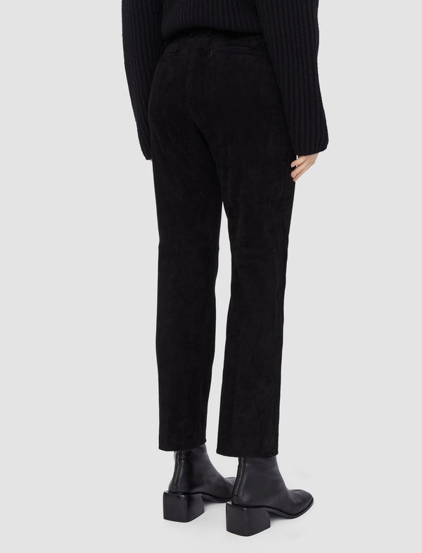 Joseph Suede Stretch Coleman Trousers Black