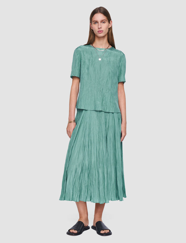 Joseph Sully Habotai Silk Skirt Lagoon