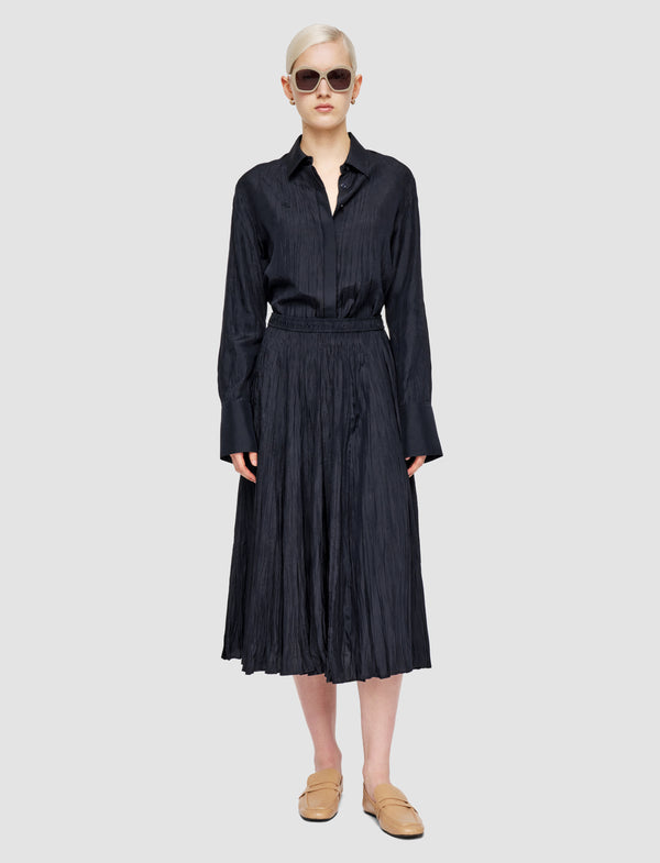 Joseph Sully Habotai Silk Skirt Navy