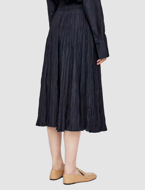 Joseph Sully Habotai Silk Skirt Navy