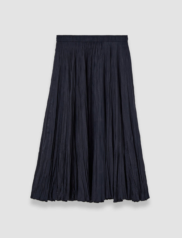 joseph Sully Habotai Silk Skirt Navy