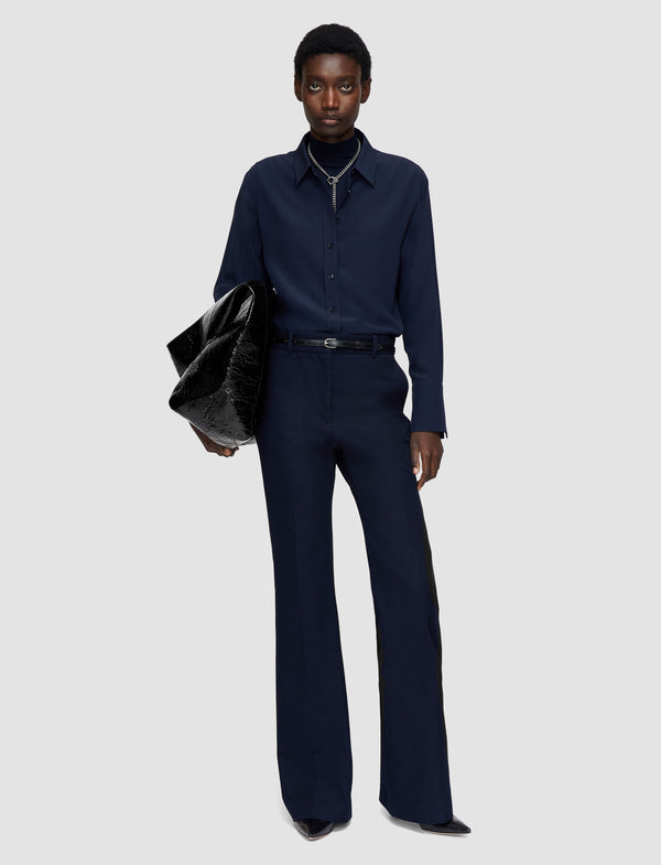 Joseph Tafira Gabardine Stretch Trousers Navy
