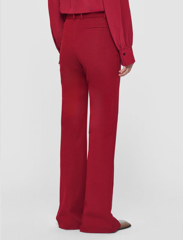 Joseph Tafira Gabardine Stretch Trousers Ruby