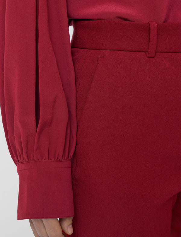 Joseph Tafira Gabardine Stretch Trousers Ruby