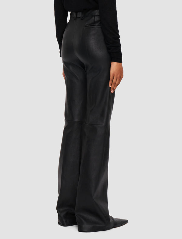 Joseph Tafira Leather Stretch Trousers Black