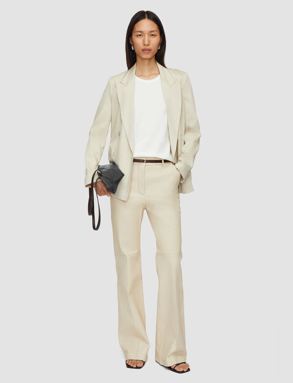 Joseph Tafira Leather Stretch Trousers Quail