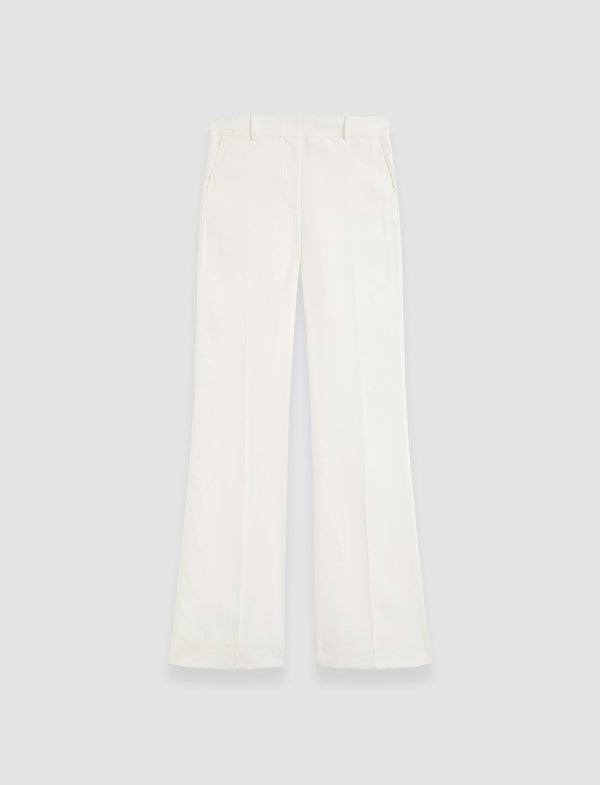 joseph Tafira Linen Stretch Trousers Ivory