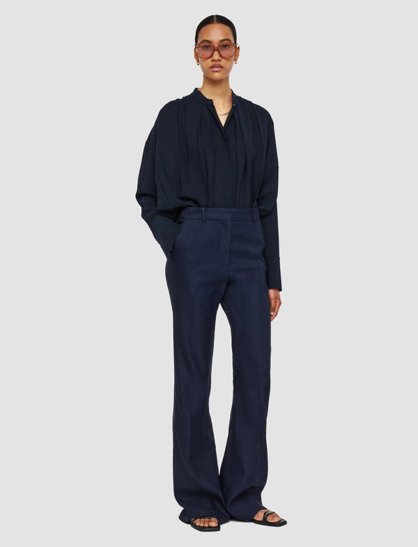 Joseph Tafira Linen Stretch Trousers Navy