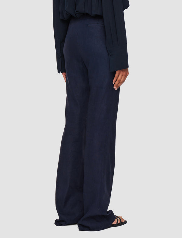 Joseph Tafira Linen Stretch Trousers Navy