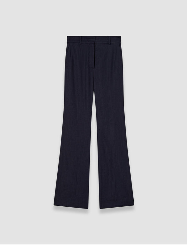joseph Tafira Linen Stretch Trousers Navy