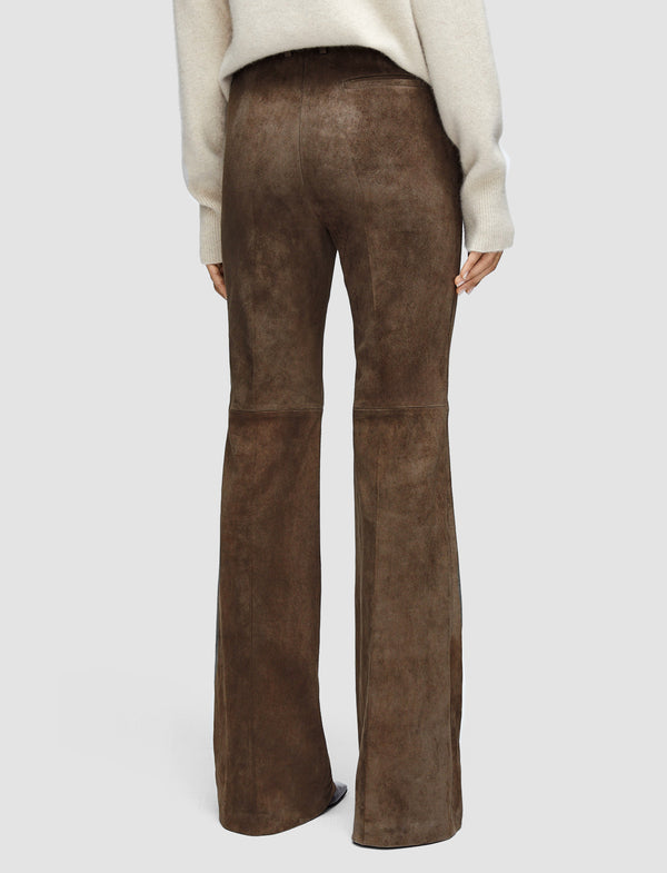 Joseph Tafira Suede Stretch Trousers Mushroom