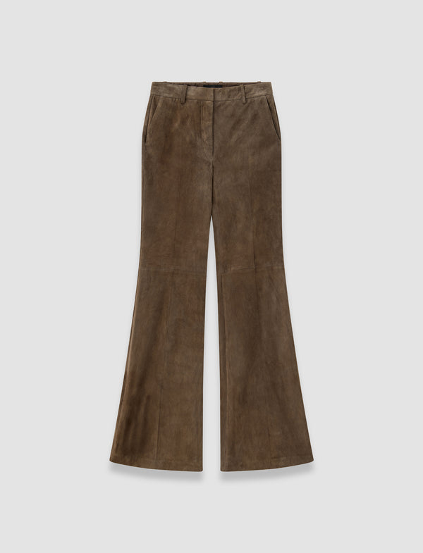 joseph Tafira Suede Stretch Trousers Mushroom