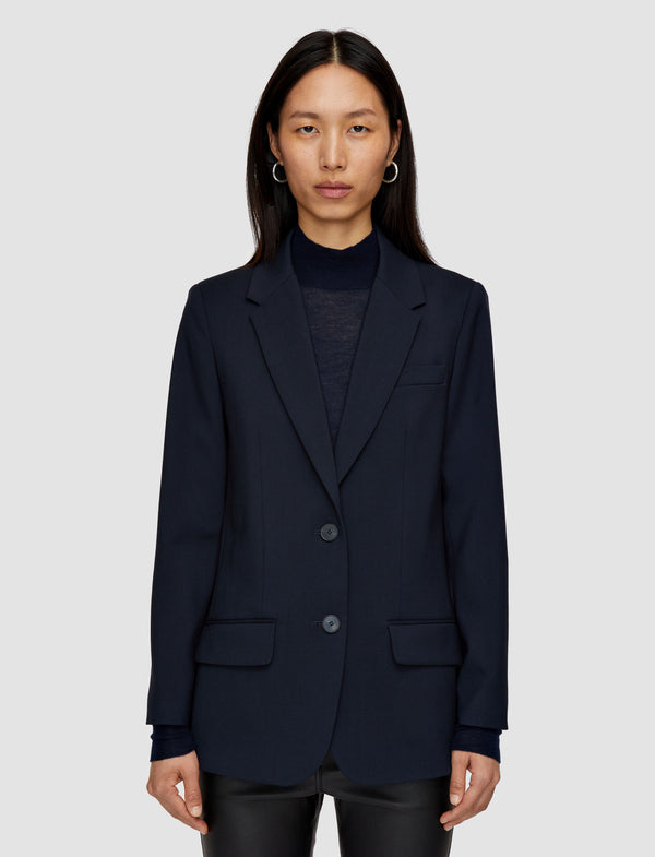 Joseph Tailoring Wool Stretch Jackie Jacket Navy
