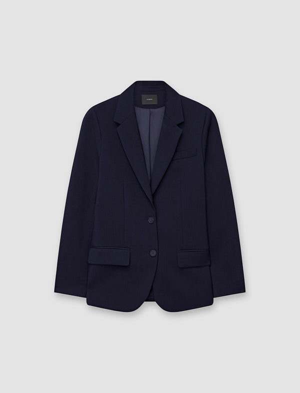 joseph Tailoring Wool Stretch Jackie Jacket Navy
