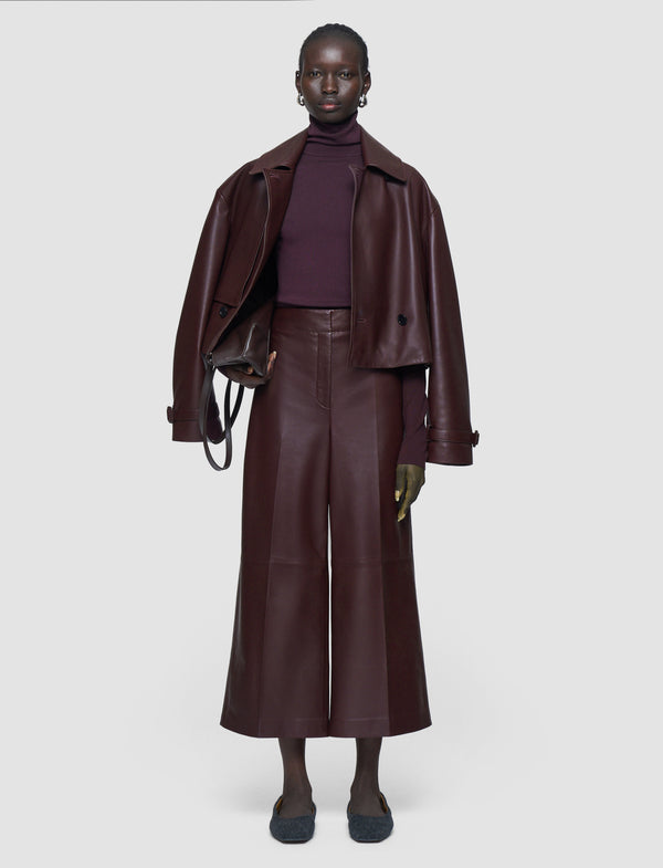 Joseph Thurlow Nappa Leather Trousers Maraschino