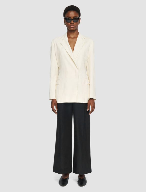 Joseph Thurlow Soft Cotton Silk Trousers Black