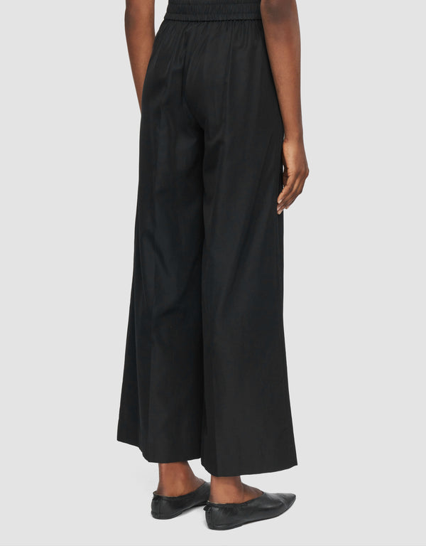 Joseph Thurlow Soft Cotton Silk Trousers Black