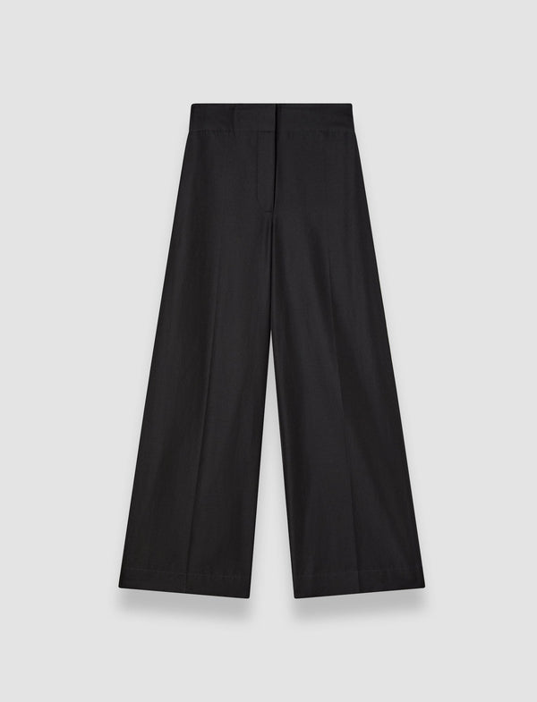 joseph Thurlow Soft Cotton Silk Trousers Black
