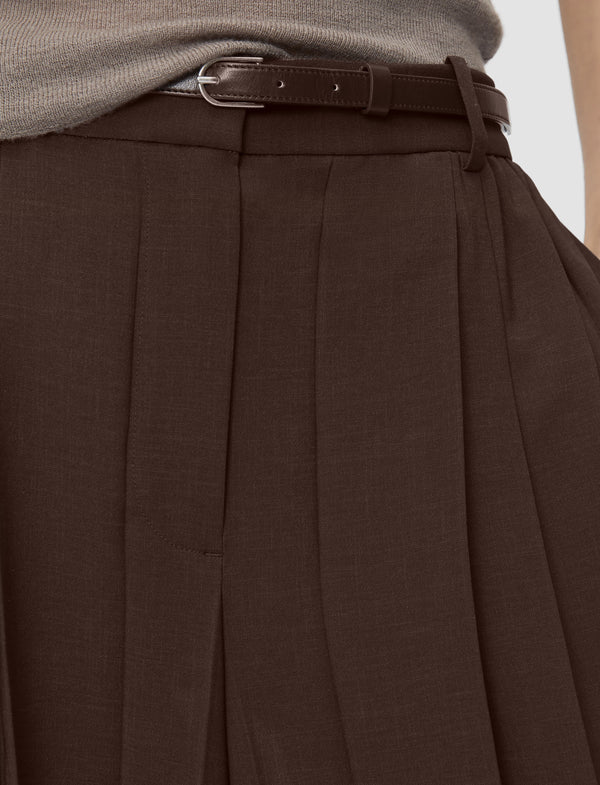 Joseph Tibre Airy Plissé Trousers Ebony