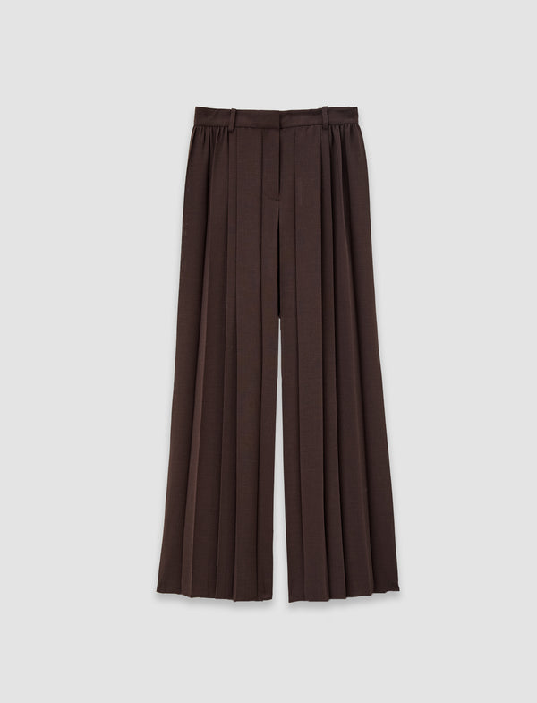 joseph Tibre Airy Plissé Trousers Ebony