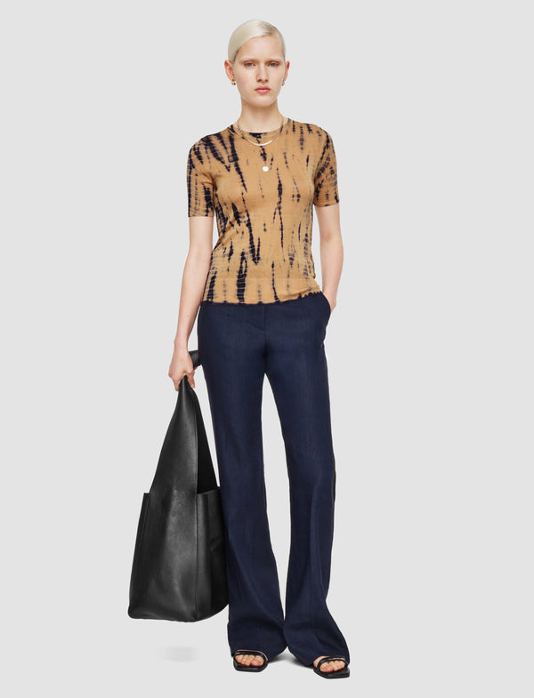 Joseph Tie Dye Knitted Top Desert Sand/Navy