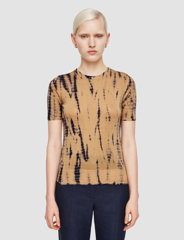 Joseph Tie Dye Knitted Top Desert Sand/Navy