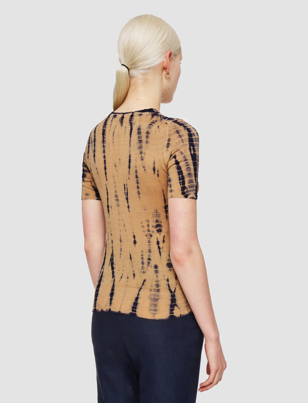 Joseph Tie Dye Knitted Top Desert Sand/Navy