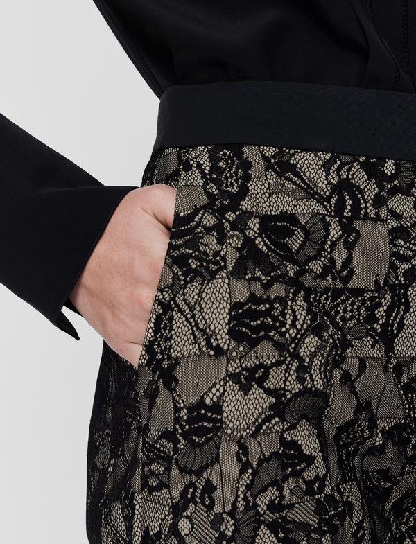 Joseph Tokyo Patchwork Lace Trousers Comet Combo