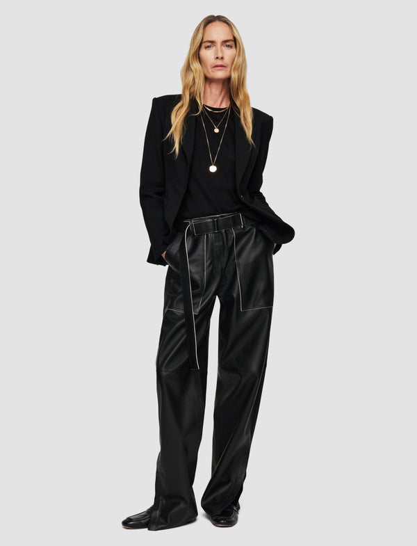 Joseph Tony Nappa Leather Trousers Black