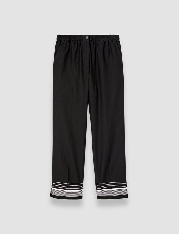 joseph Tottenham Cotton Blend Trousers Black