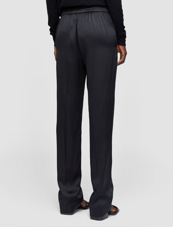 Joseph Tova Silk Satin Trousers Black