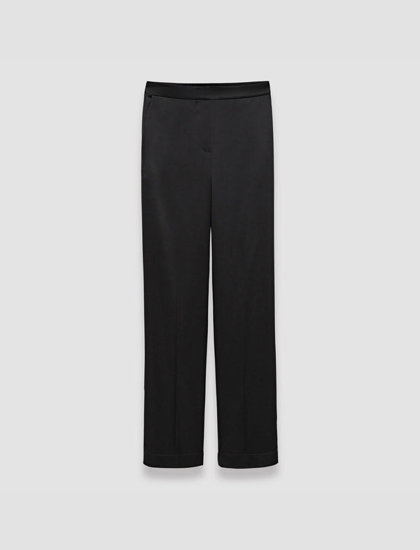 joseph Tova Silk Satin Trousers Black