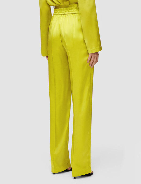 Joseph Tova Silk Satin Trousers Ginkgo