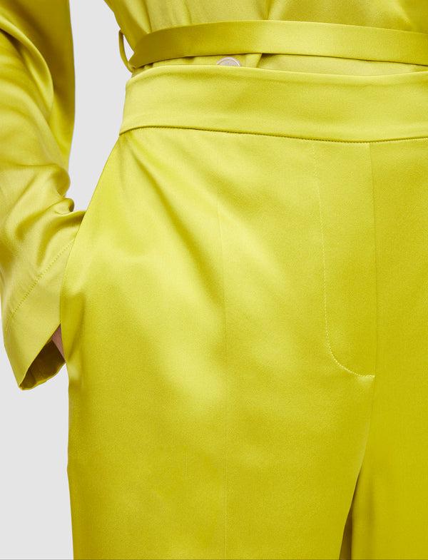 Joseph Tova Silk Satin Trousers Ginkgo