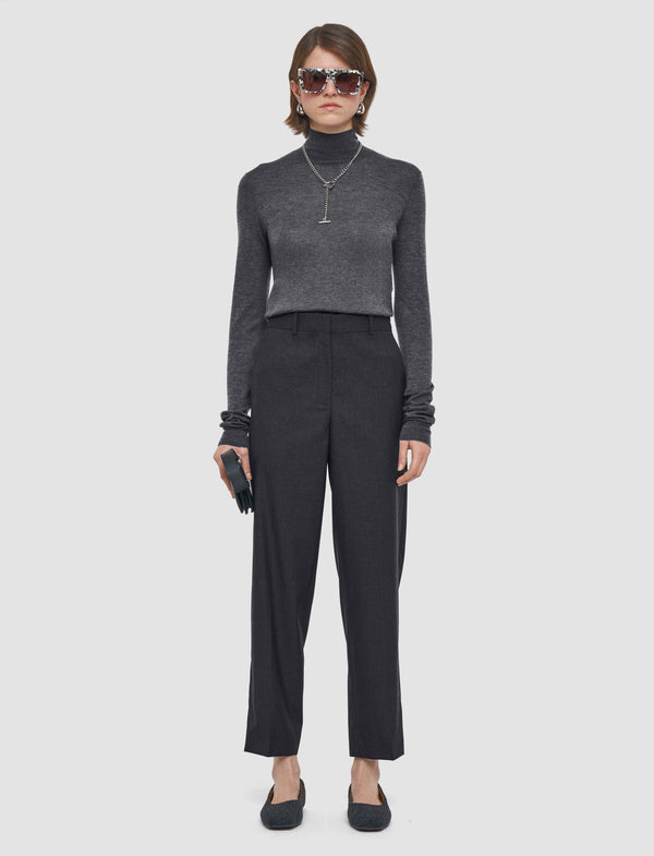 Joseph Trina Light Wool Tailoring Trousers Smoke