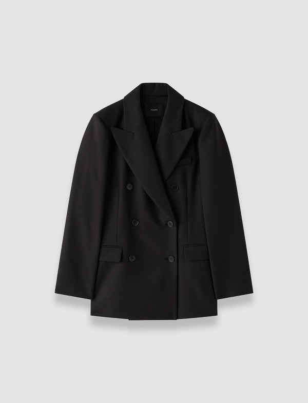 joseph Valery Flannel Wool Jacket Dark Smoke