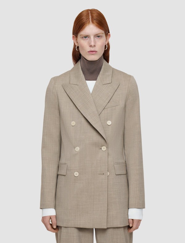 Joseph Valery Melange Wool Jacket Affogato