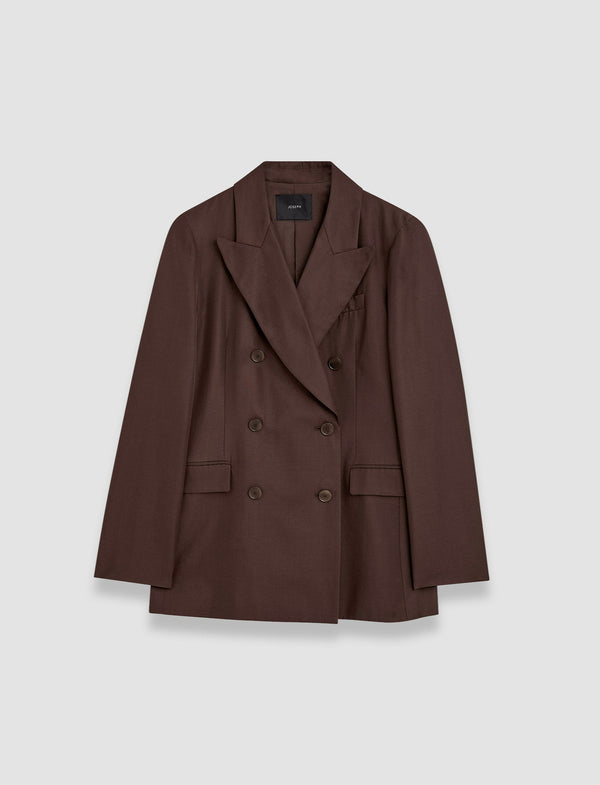 joseph Valery Soft Cotton Silk Jacket Ebony