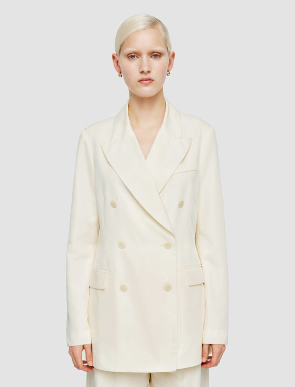 Joseph Valery Soft Cotton Silk Jacket Ivory