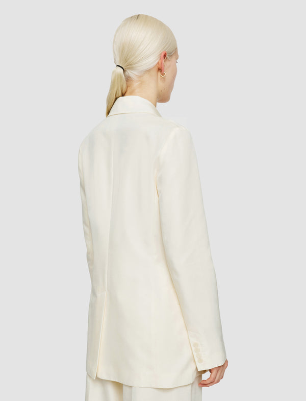 Joseph Valery Soft Cotton Silk Jacket Ivory