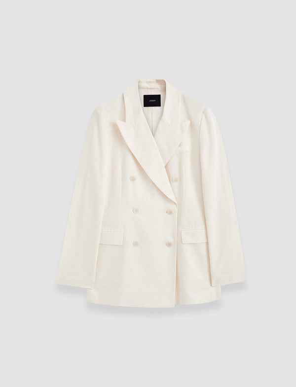 joseph Valery Soft Cotton Silk Jacket Ivory