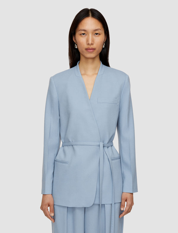 Joseph Victor Tailoring Crepe Jacket Faded Sky
