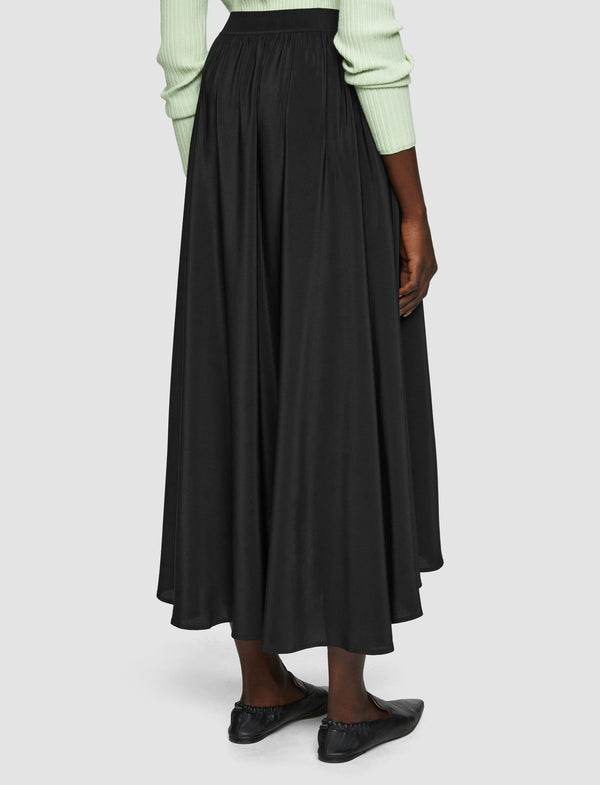 Joseph Violet Crepe De Soie Silk Skirt Black