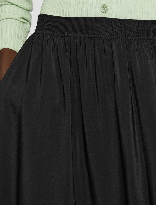 Joseph Violet Crepe De Soie Silk Skirt Black