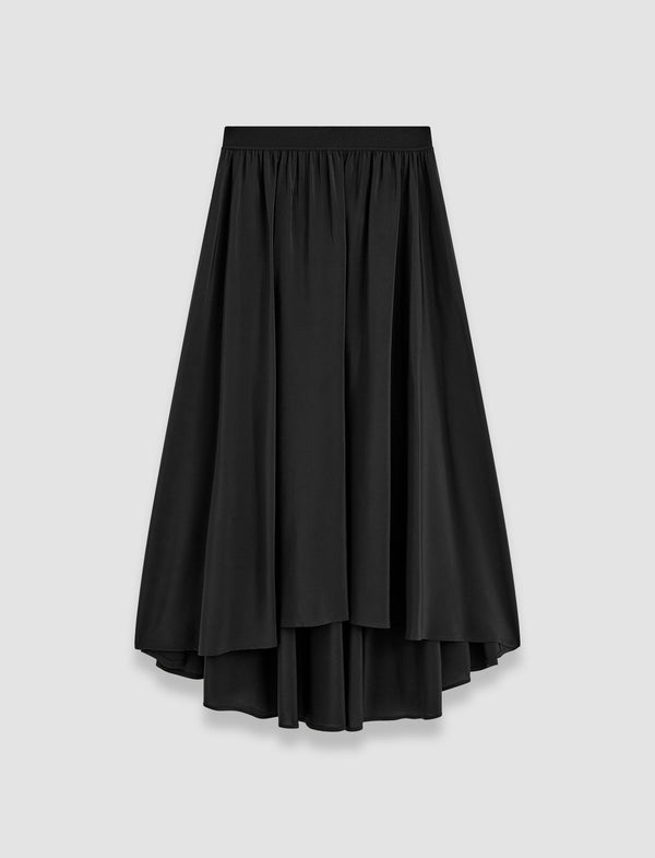 joseph Violet Crepe de Soie Silk Skirt Black