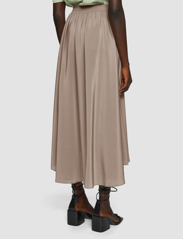 Joseph Violet Crepe De Soie Silk Skirt Escargot