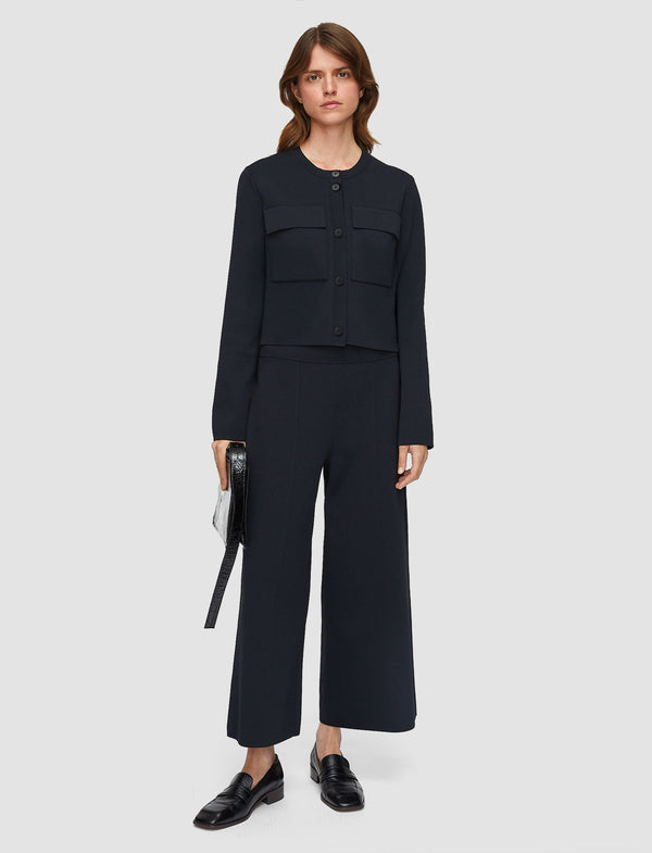 Joseph Viscose Knit Stretch Culottes Black