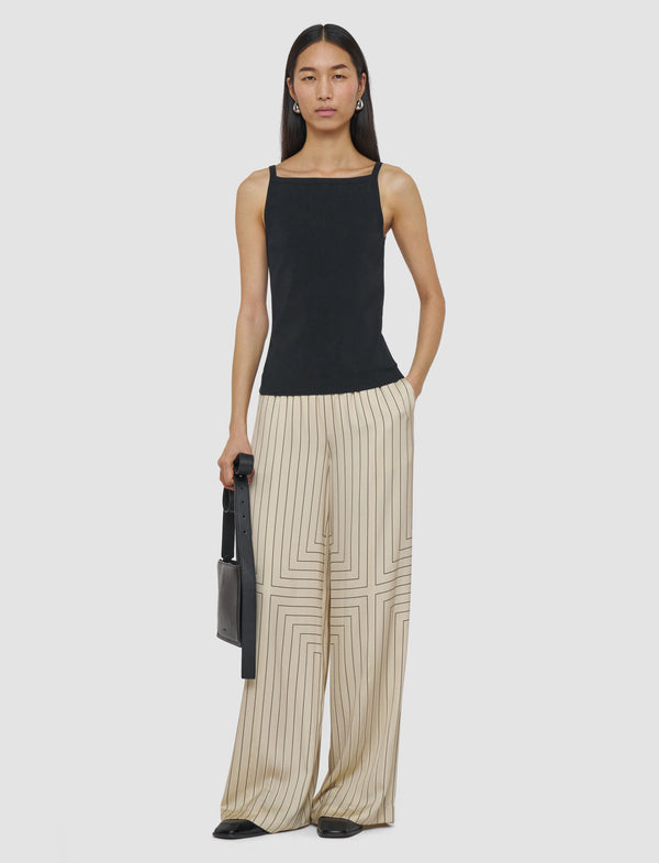 Joseph Viscose Knit Stretch Vest Top Black