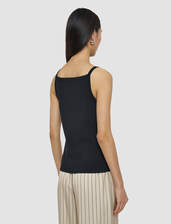 Joseph Viscose Knit Stretch Vest Top Black